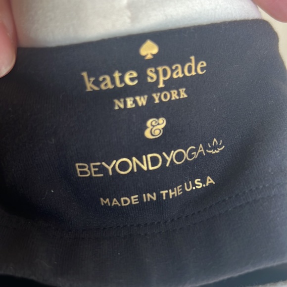 Kate Spade & Beyond Yoga collab tank top black cream stretch small nwt - Picture 6 of 7